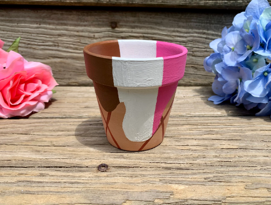 Neapolitan Ice Cream Flower Pot 3.5in