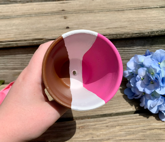 Neapolitan Ice Cream Flower Pot 3.5in