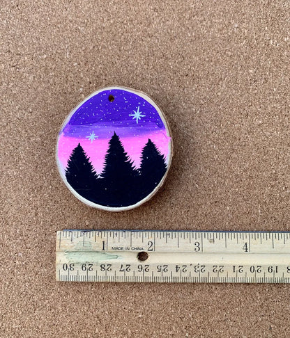 Purple and Pink Sky Trees Magnet